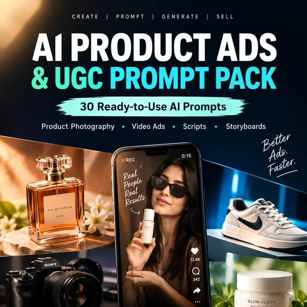 AI Product Ads & UGC Prompt Pack