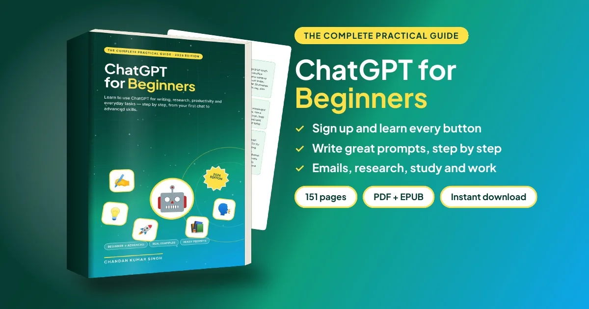 ChatGPT for Beginners cover