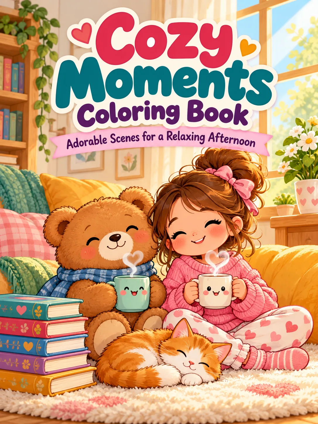Cozy Moments Coloring Book | Printable PDF cover