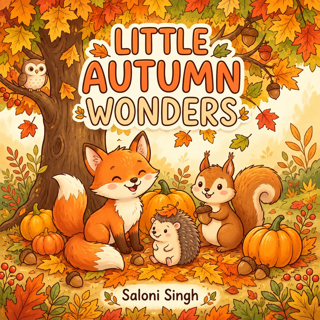 Little Autumn Wonders 🍂 | Cute Fall Coloring Book PDF for Kids & Adults | Printable Digital Download
