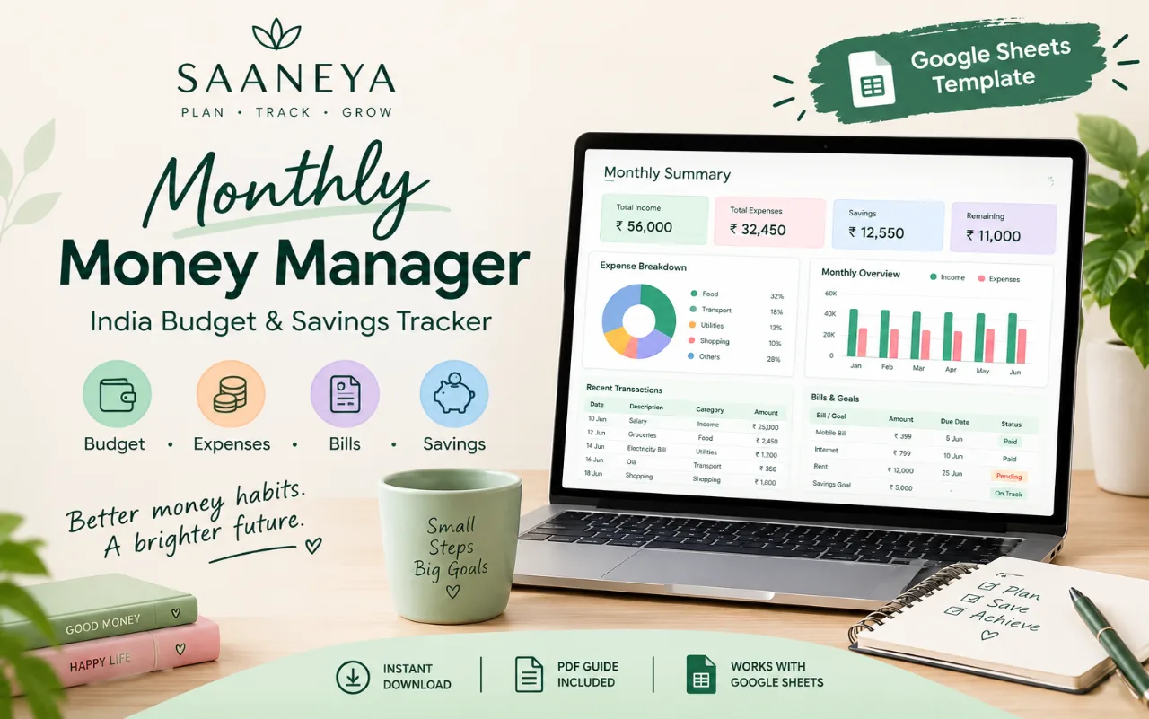 Monthly Money Manager – India Budget & Savings Tracker