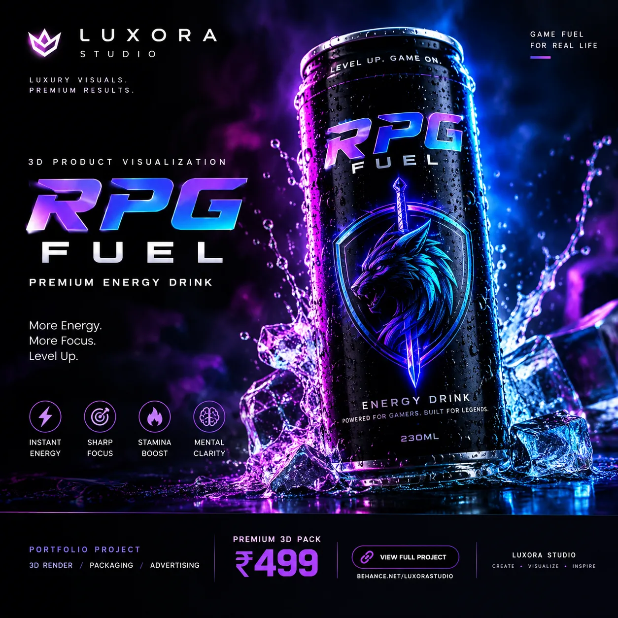 RPG FUEL — 3D Energy Drink Can Model