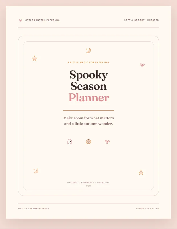 Spooky Season Planner ๐ | Halloween-Inspired Daily Planner Design cover