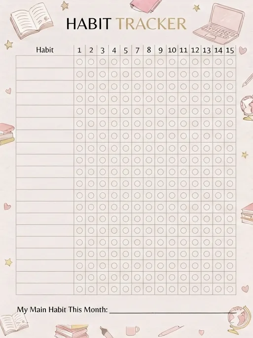 2027 College Student Planner | Digital PDF Planner for College Students: preview 2 of 3