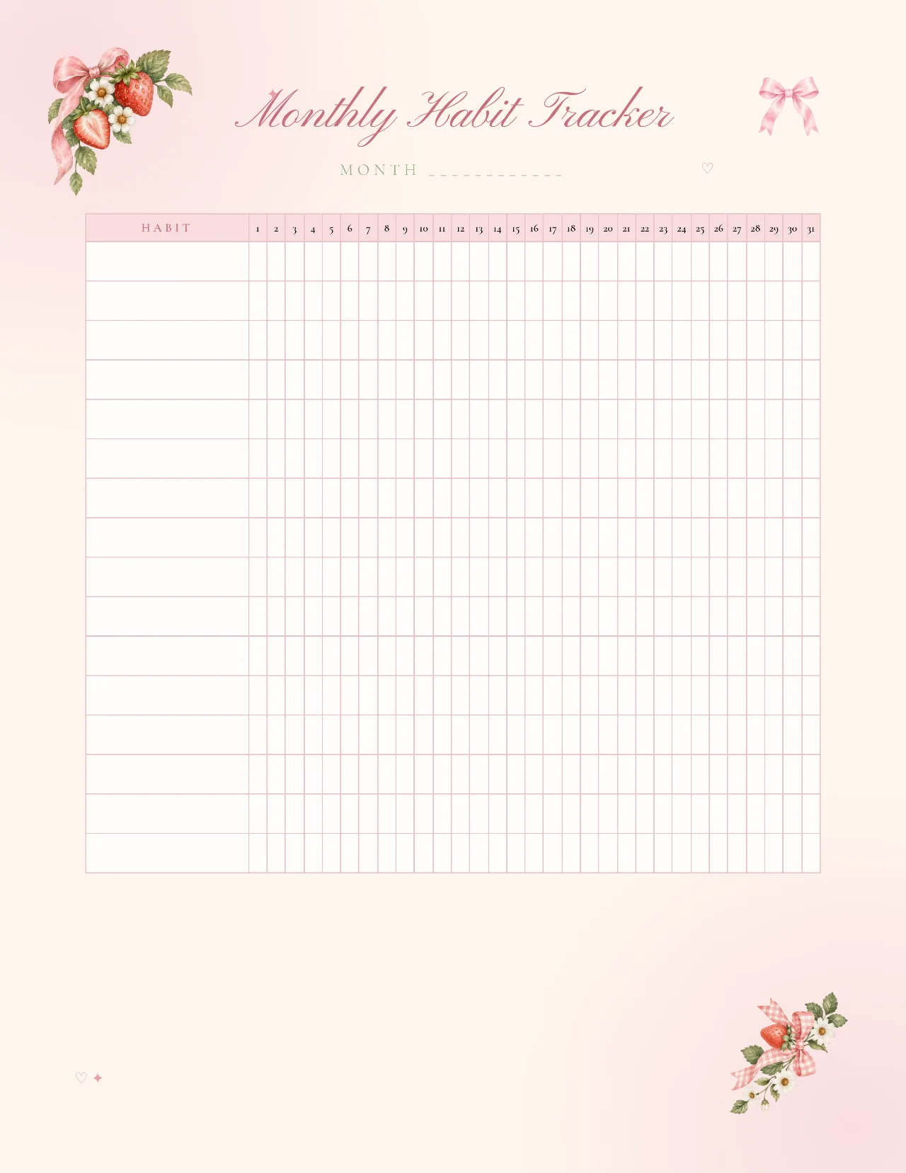 Blush Days ๐ | 30-Page Pink Aesthetic Life Planner Printable PDF: preview 3 of 3