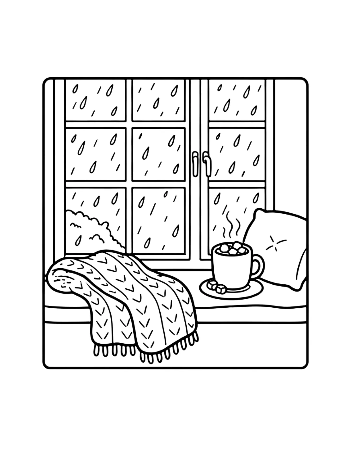 Cozy Little Moments: A Cute & Comfy Coloring Book: preview 3 of 4