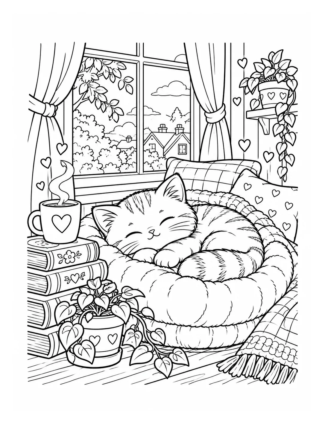 Cozy Moments Coloring Book | Printable PDF: preview 2 of 2