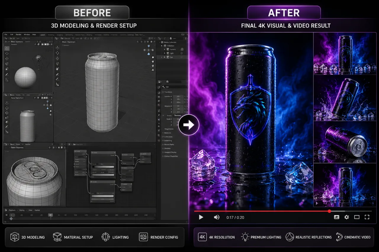 RPG FUEL Free 3D Packaging Mockup Sample | 3 Paper Mockups + Rock Model: preview 2 of 2